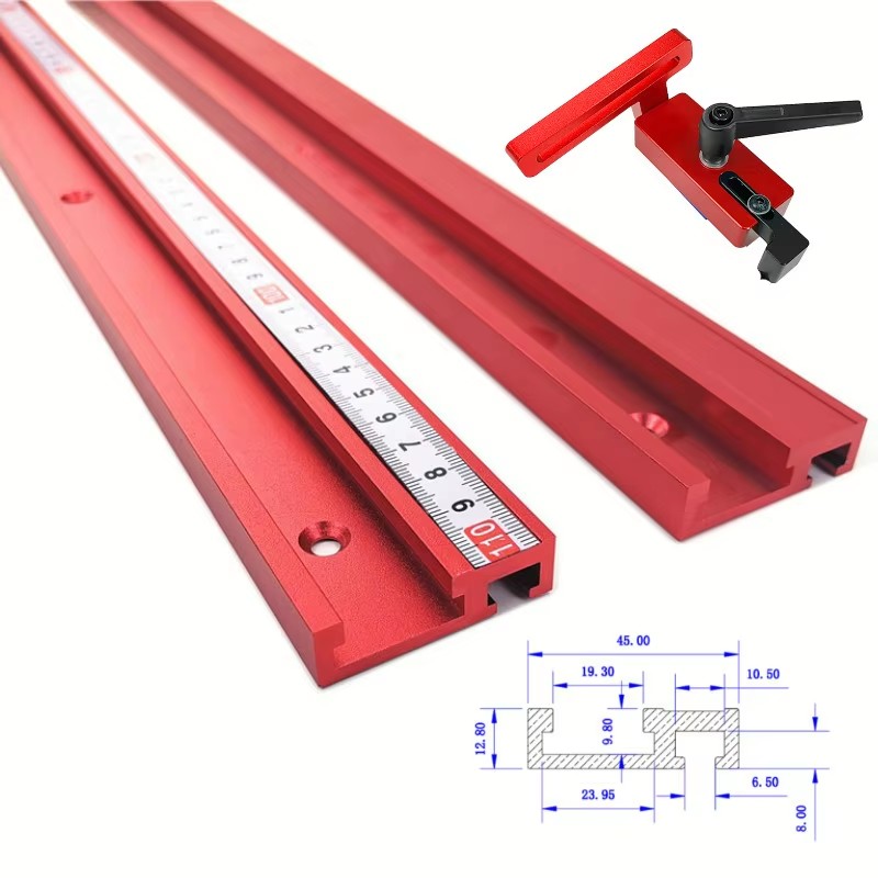Router Table Insert - 1PC 알루미늄 합금 T-트랙 모델 45
