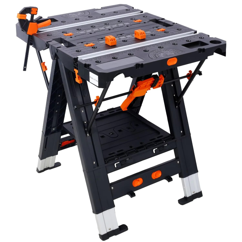 Workbench Portable Fold - 휴대용 접이식 2-in-1 작업대 대용량 톱