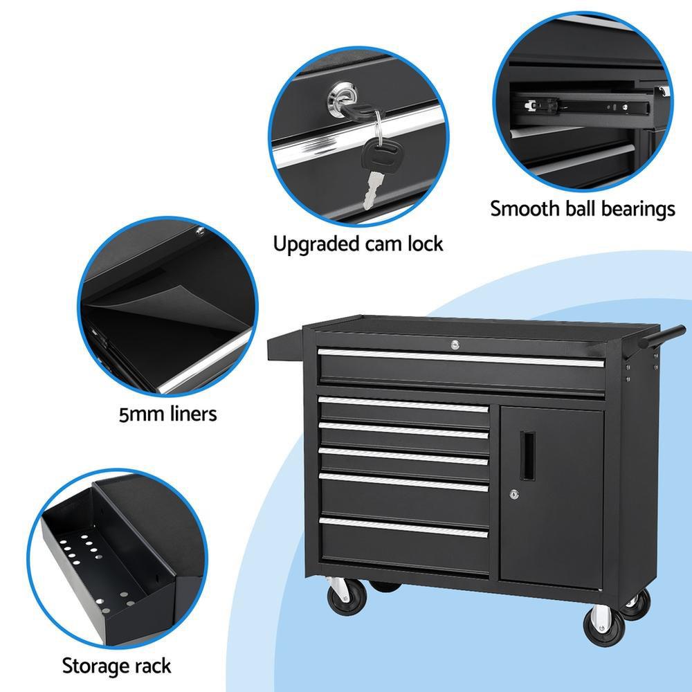 6단 서랍 공구함 수납 트롤리, 차고 및 작업장 정리용 - Tools Trolley For Workshop 리뷰 및 가격