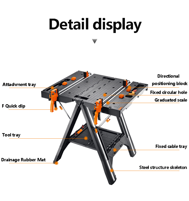 WX051 이동식 휴대용 목공 테이블쏘 기계 다기능 작 - Workbench Portable Fold 리뷰 및 가격
