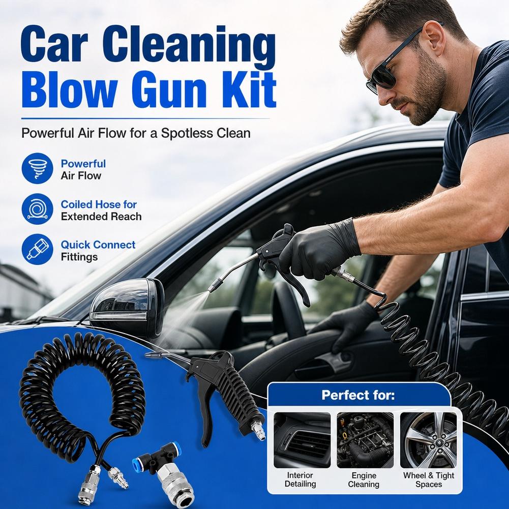 5m 길이의 코일형 에어 호스가 포함된 에어 블로우 건 - Workshop Cleaning Tools 리뷰 및 가격