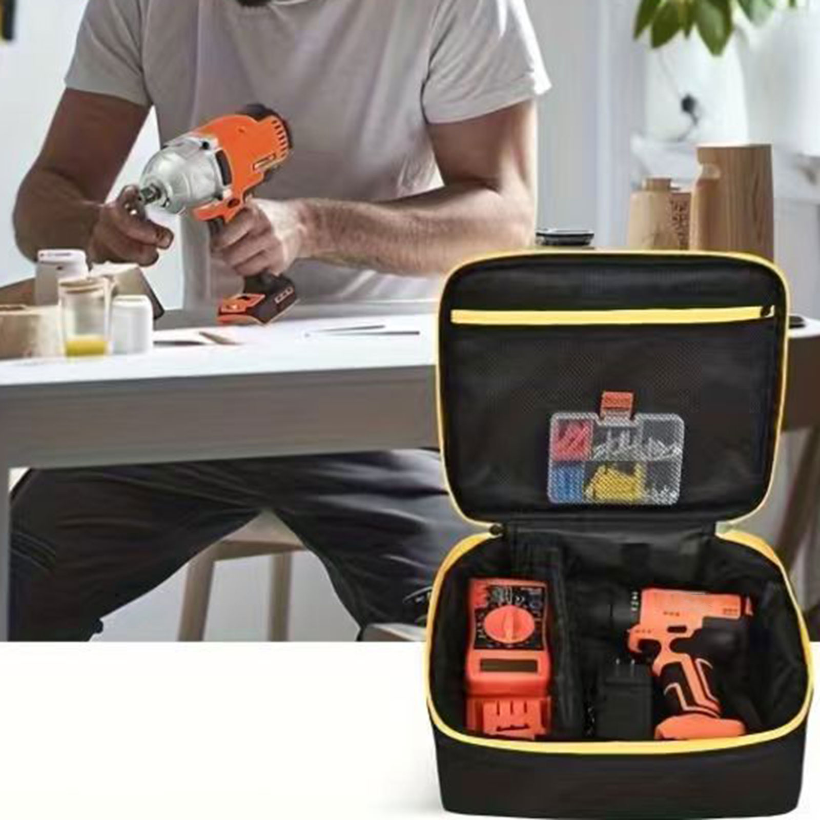 옥스포드 전기 드릴 정리 가방 내마모성 대형 보관 가방 - Tools In Electrical Workshop 리뷰 및 가격